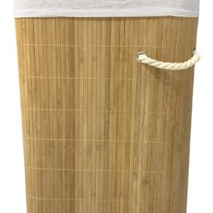 Cesto De Ropa Lavandería Bambú Almacenamiento