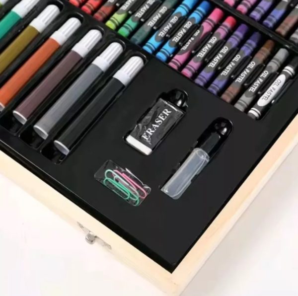 Juego De Arte Madera Estuche Colores 180 Piezas