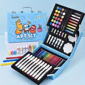 Set De Arte Maleta 82 Pcs Crayolas Marcadores Pintura: imagen 4
