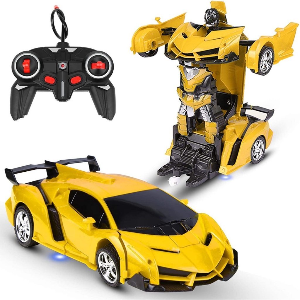 Transformer Auto Robot Con Luz Y Sonido A Control Remoto