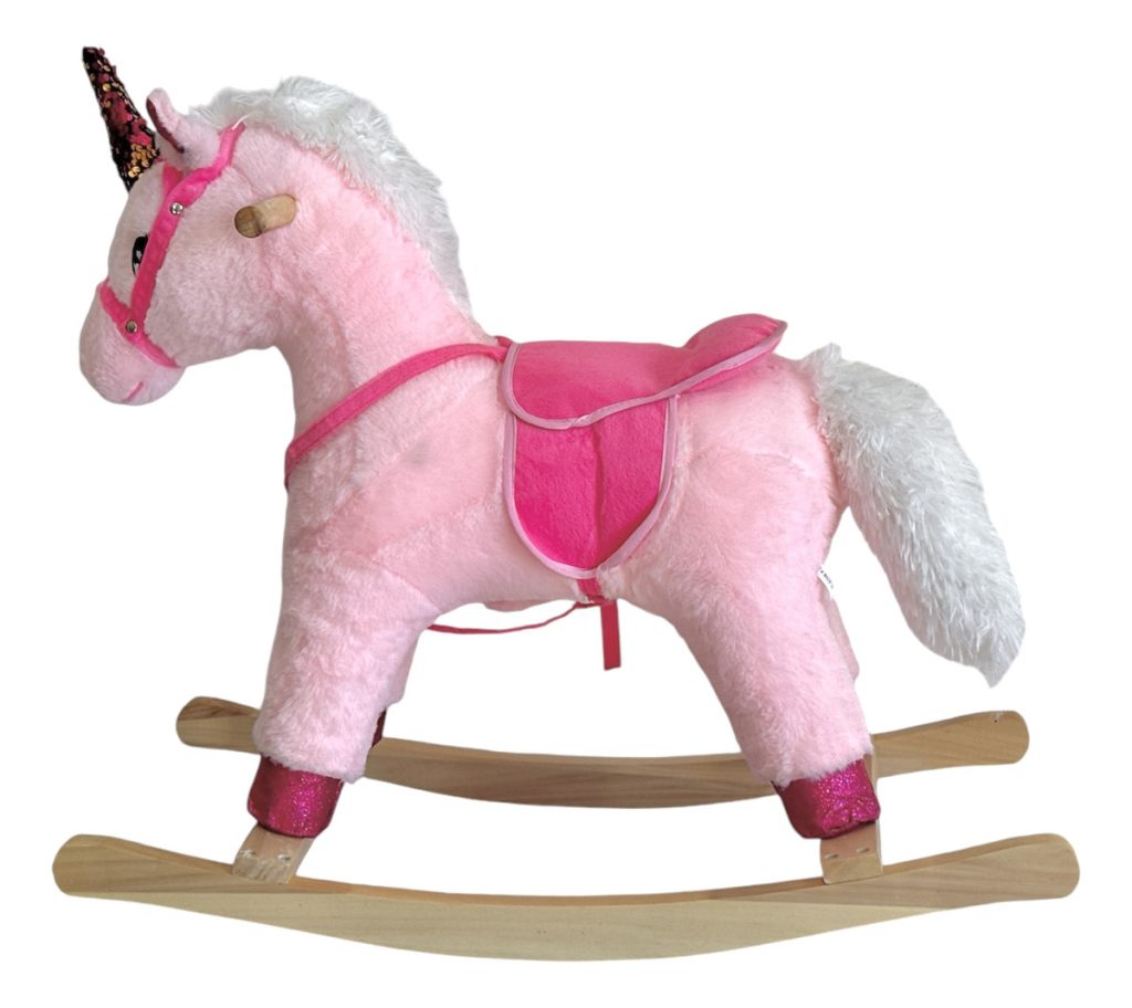 Caballito Unicornio Mecedor Con Movimiento Y Sonido