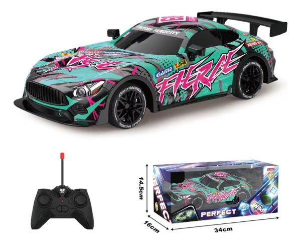 Auto A Control Remoto Racing Carreras Con Luces
