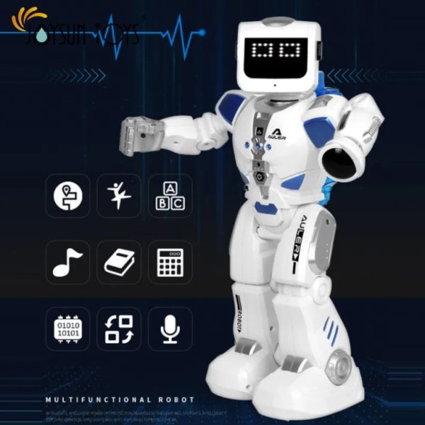 Robot A Control Remoto Caminador Sonido Luces Lanza Dardos