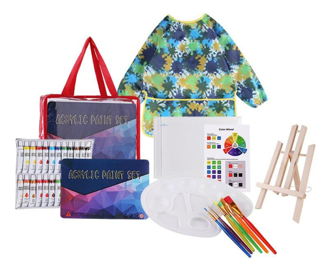 Set Arte Infantil 39 Piezas Atril Pinceles Pintura Accesorio: imagen 1