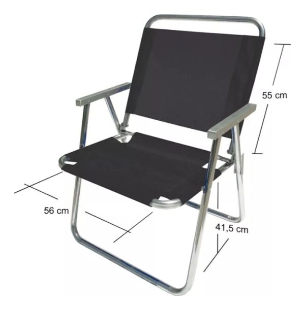 Silla De Playa Tamaño Grande Xl Calidad Aluminio X2 Unidades