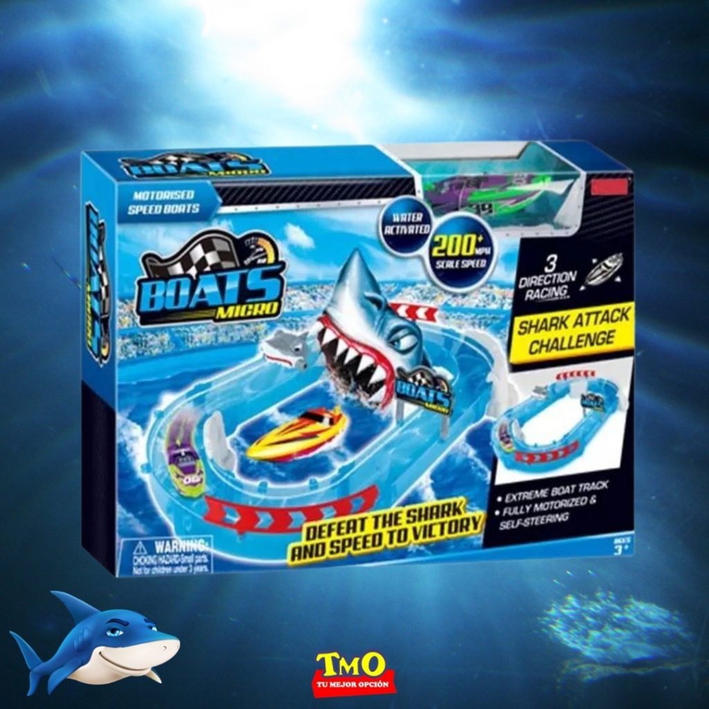 Juego Juguete Pista Agua Micro Boats Tiburón