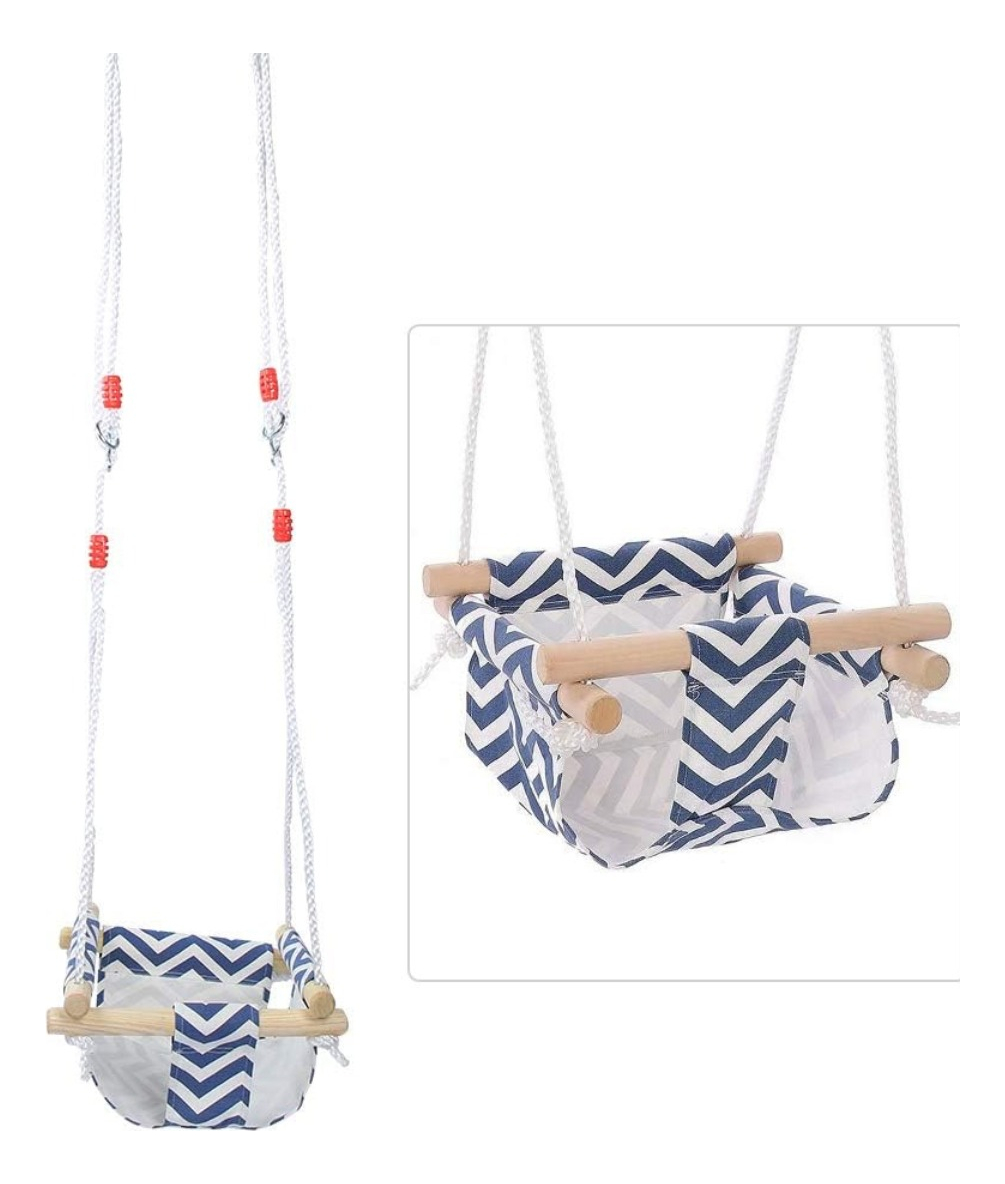 Hamaca Silla Para Bebés En Tela Y Madera Ajustable Calidad: imagen 3