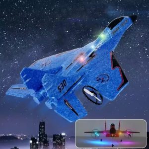 Avion Planeador Con Control Remoto Resistente Luces: imagen 8