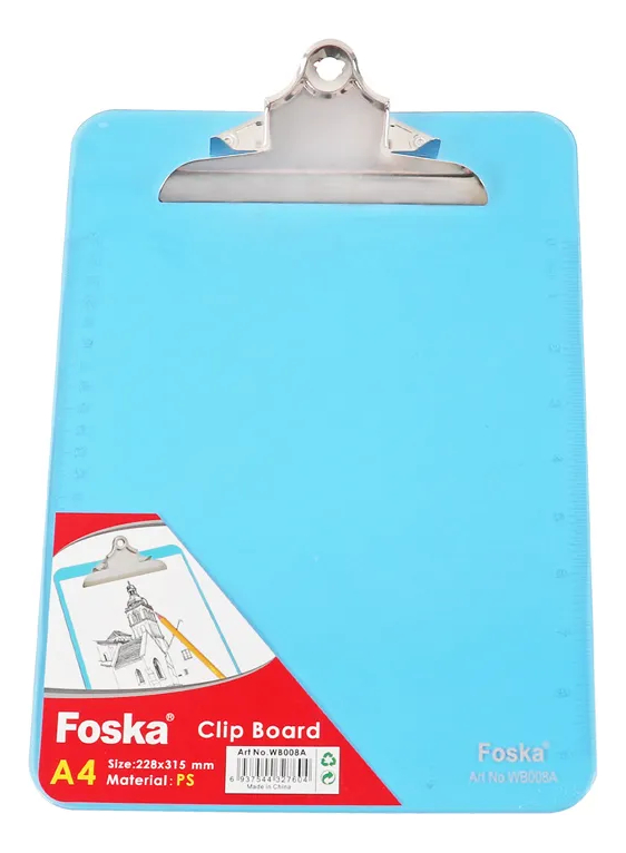 Tabla Portapapeles Con Pinza Foska Calidad 228x315mm