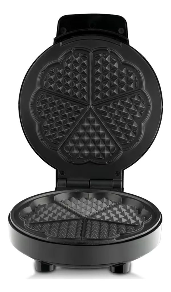 Waflera De Acero Forma Corazón Antiadherente 1000w