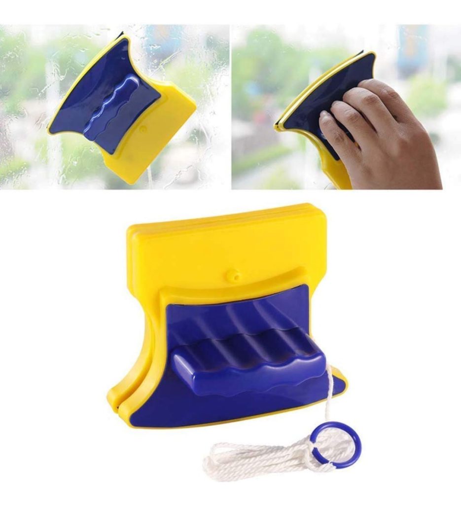 Limpiador Magnético Vidrios Ventanas Y Puerta + Esponjas