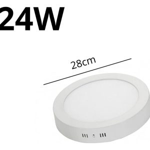 Plafon Luz Led 24w Redondo Sobrepuesto Alto Rendimiento: imagen 2