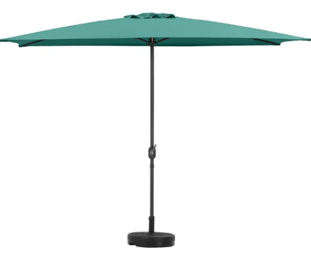 Sombrilla Para Jardín Con Soporte De Plástico Engomado.