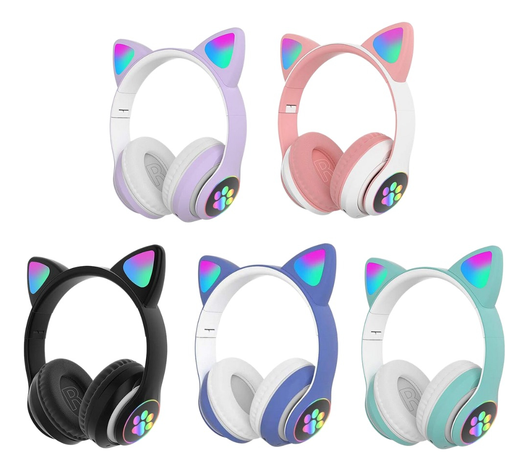Auriculares Bluetooth Manos Libres Niños Orejas Gatito - Imagen 13