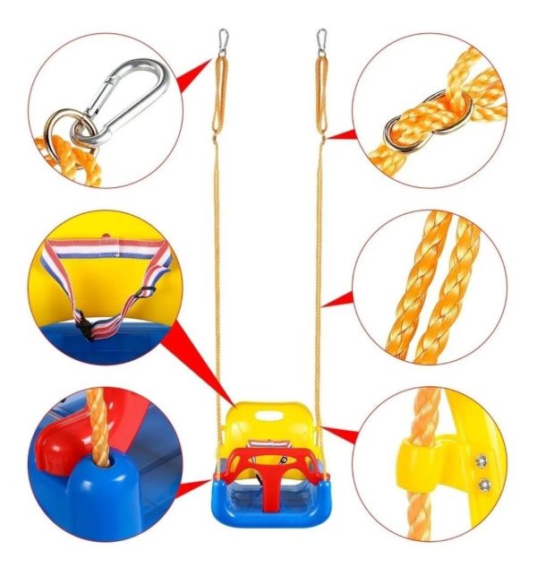 Hamaca Infantil De Plástico Para Niños Con Cuerda Ajustable