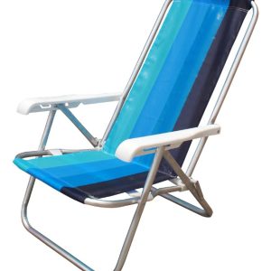 Silla Reposera De Playa 4 Posiciones De Aluminio Botafogo: imagen 5