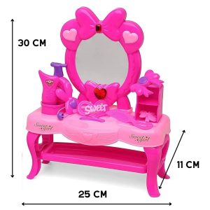 Juego De Tocador Infantil De Mesa Para Muñecas Con Espejo: imagen 3