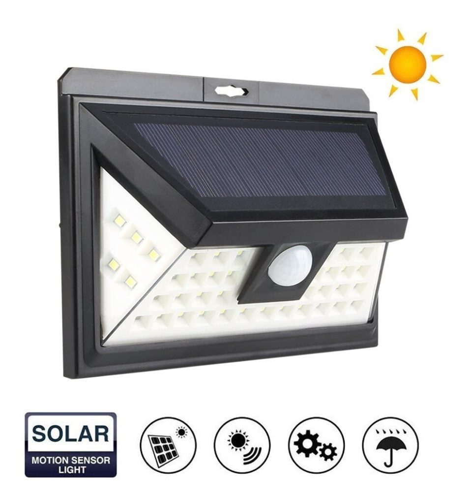 Farol Luz Lampara 32 Led Sensor Solar Exterior X 3 Unidades