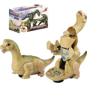 Transformer Robot Dinosaurio Con Luz Y Sonido