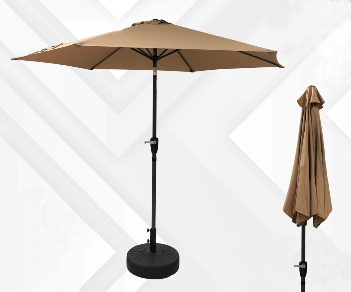 Sombrilla Para Jardín Con Soporte De Plástico Engomado.: imagen 8