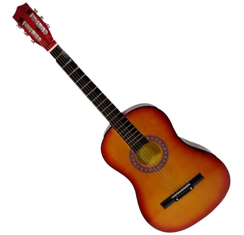 Guitarra Acústica De Madera. Con 6 Cuerdas Ideal Para Niños.
