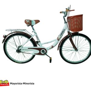 Bicicleta Bici Paseo Dama Rodado 24 Con Canasto Armada: imagen 7