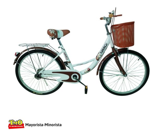 Bicicleta Bici Paseo Dama Rodado 24 Con Canasto Armada