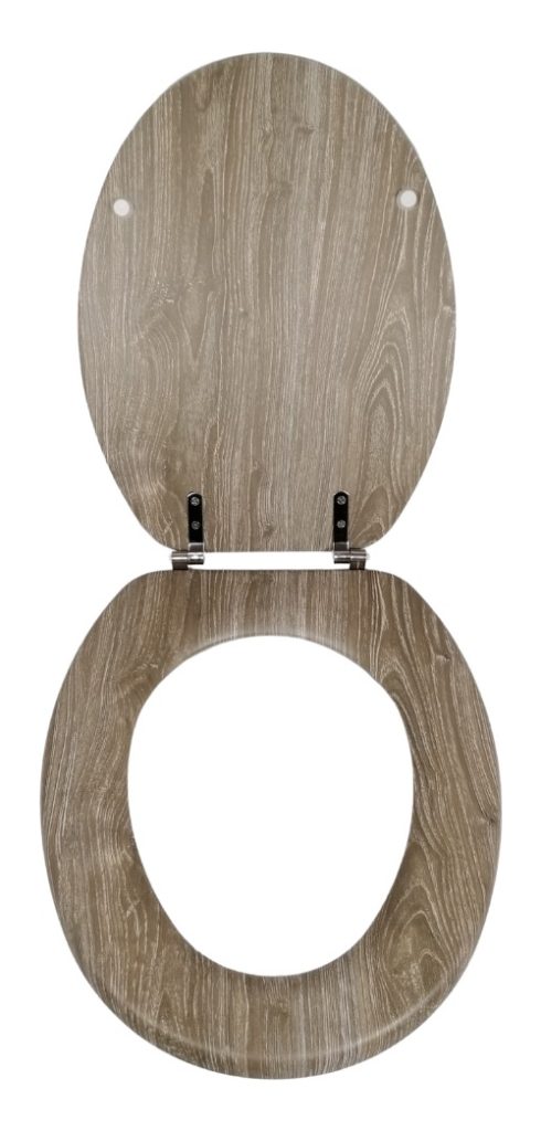 Tapa Inodoro Water Baño Madera Mdf Herrajes Metal Diseños