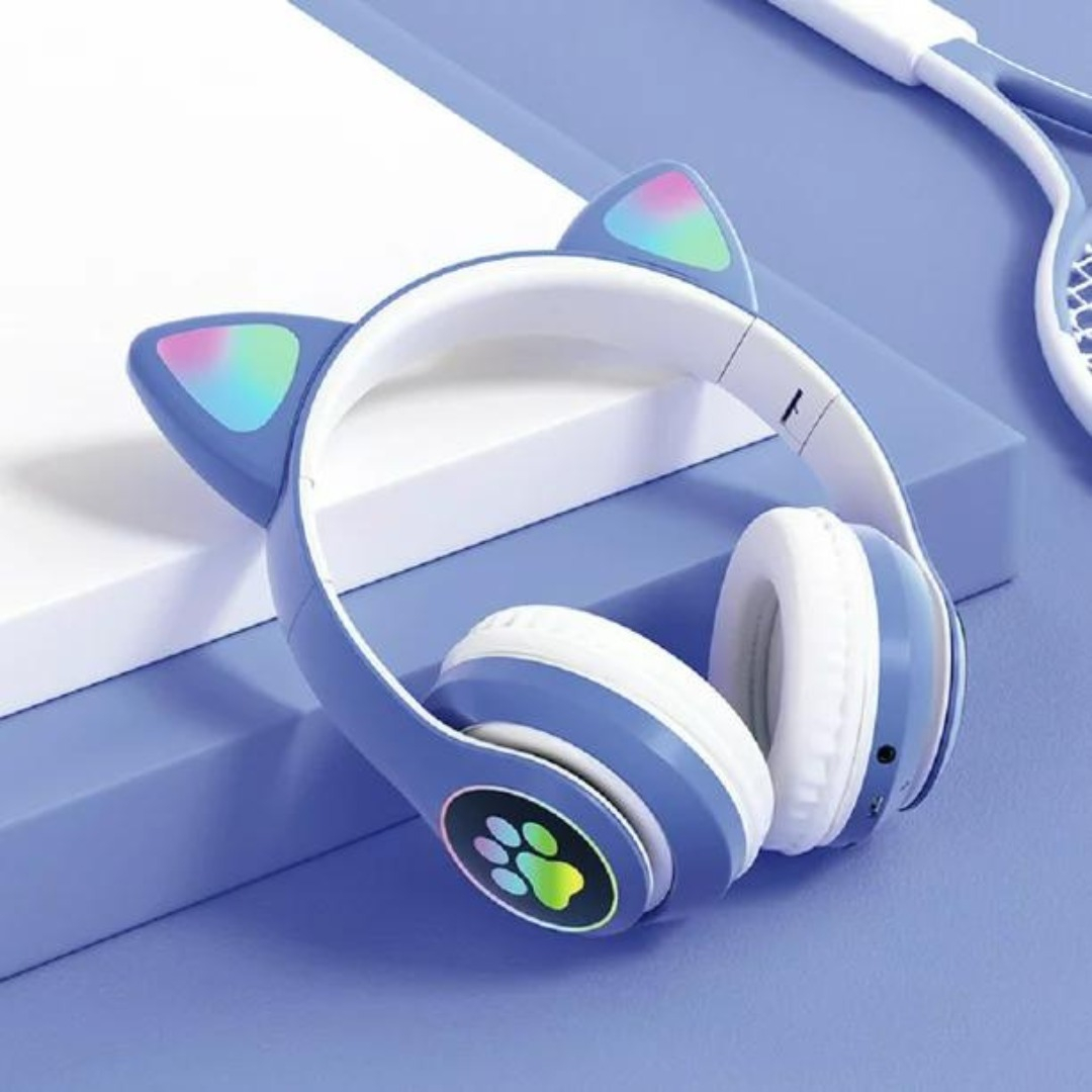 Auriculares Bluetooth Manos Libres Niños Orejas Gatito - Imagen 2