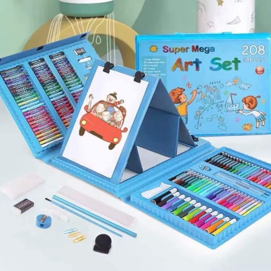 Set De Arte De Dibujo Y Pinturas Infantil 208 Pcs C/estuche