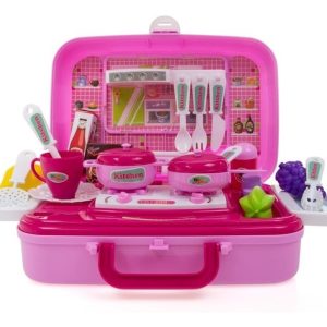 Cocina Mini Maleta Para Niños Portatil Con Música