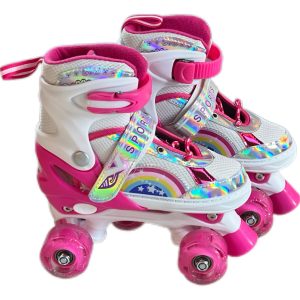 Pat&iacute;n Art&iacute;stico Extensible Ruedas Silicona Con Luces