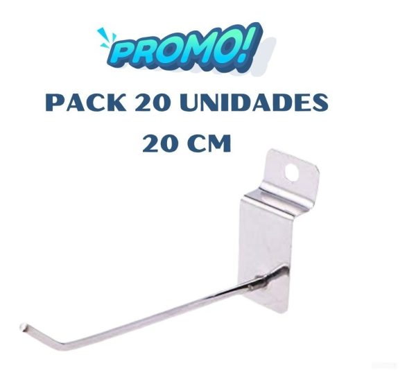 Gancho Pinchos Exhibidor Panel Ranurado Pack 20 Cm 20 Uds - Imagen 2