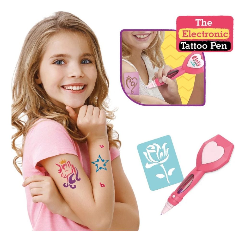 Juego Belleza Maquillaje Kit Tatuaje Niñas Con Accesorios