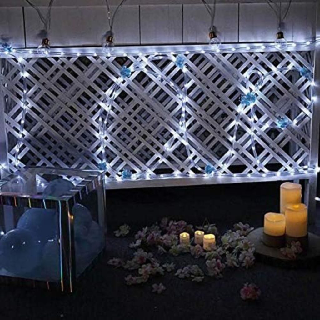 Manguera Guía Luces Navidad Led Blanca 40m Interior Exterio