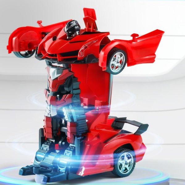 Transformer Auto Robot Con Luz Y Sonido A Control Remoto