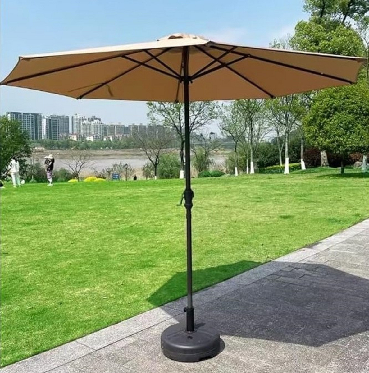 Sombrilla Para Jardín Con Soporte De Plástico Engomado.: imagen 10