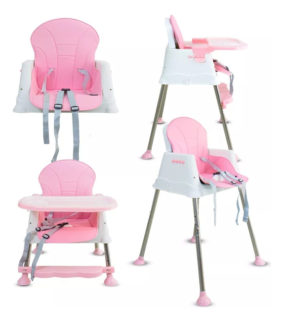 Silla De Comer Para Bebe Multiuso 3 En 1 Y Ruedas