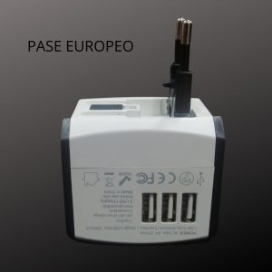 Adaptador Corriente Universal Viaje Europa Usa Aust 3 Usb: imagen 7