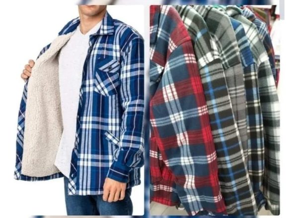Campera Hombre Leñadora Polar Forrada En Corderito Calidad