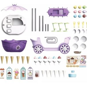 Valija Infantil Venta Helado Carro Accesorios 4 En 1 Calidad Violeta: imagen 5