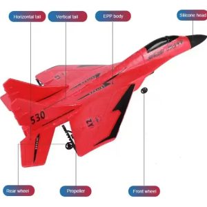 Avion Planeador Con Control Remoto Resistente Luces: imagen 7