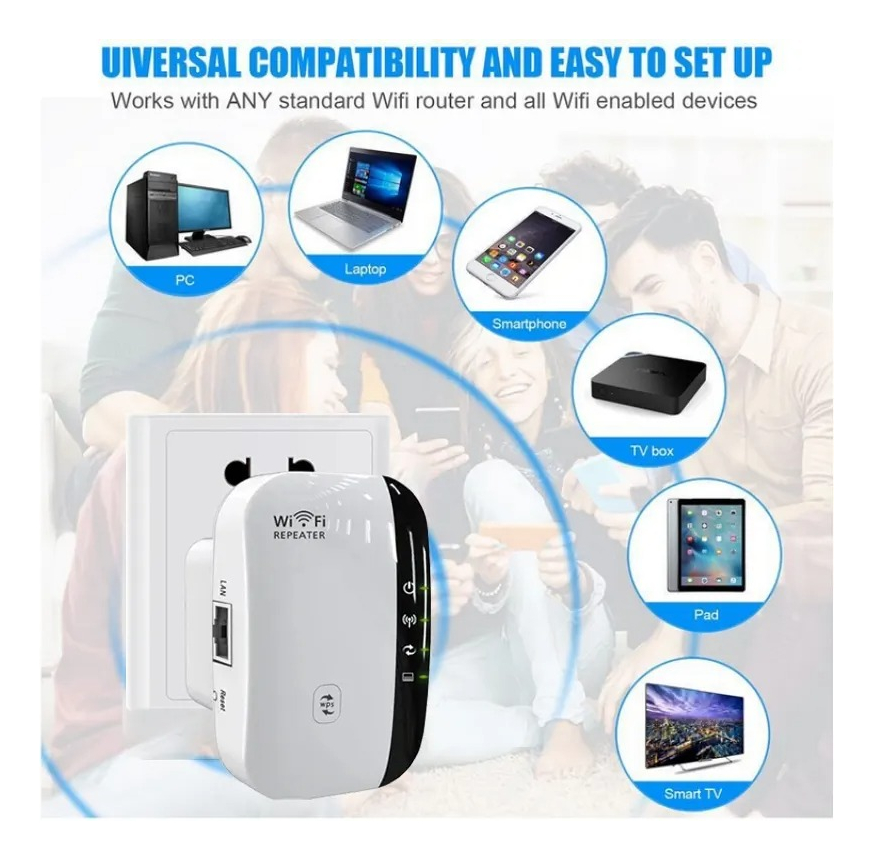 Repetidor Wifi Amplificador Rango Calidad De 300 Mbps - Imagen 6