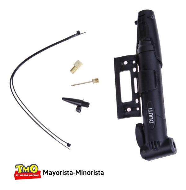 Mini Inflador Bicicleta Con Soporte Y Válvula - Imagen 2