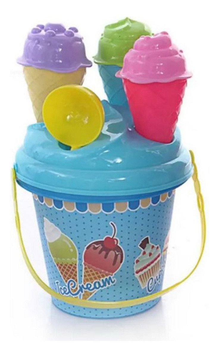 Balde Juego De Playa Heladería Helado Con Accesorios: imagen 1
