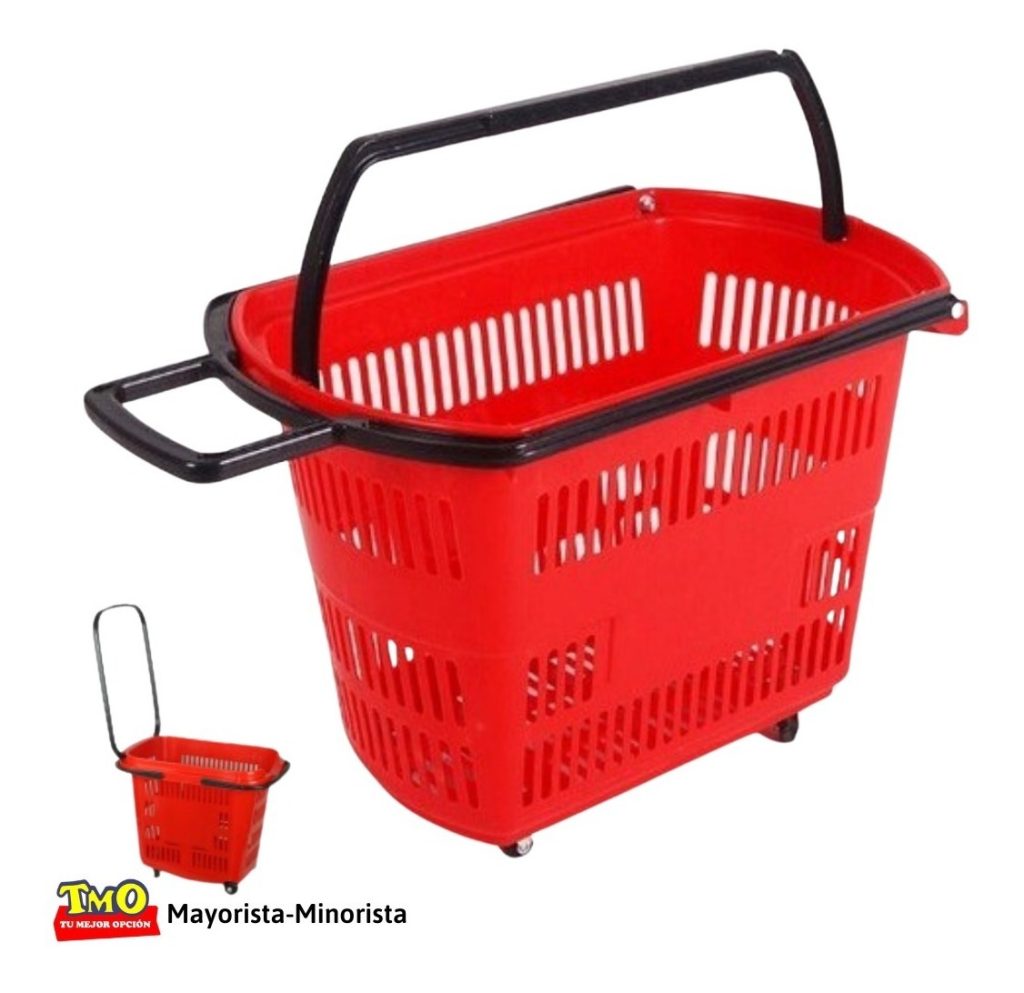 Carrito De Supermercado Plástico Con Ruedas.