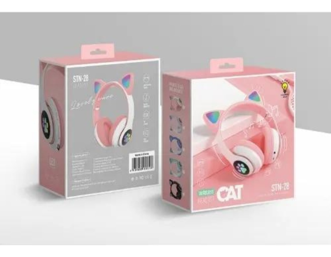Auriculares Bluetooth Manos Libres Niños Orejas Gatito - Imagen 12