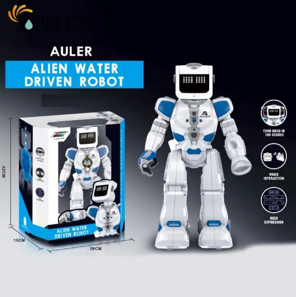 Robot A Control Remoto Caminador Sonido Luces Lanza Dardos
