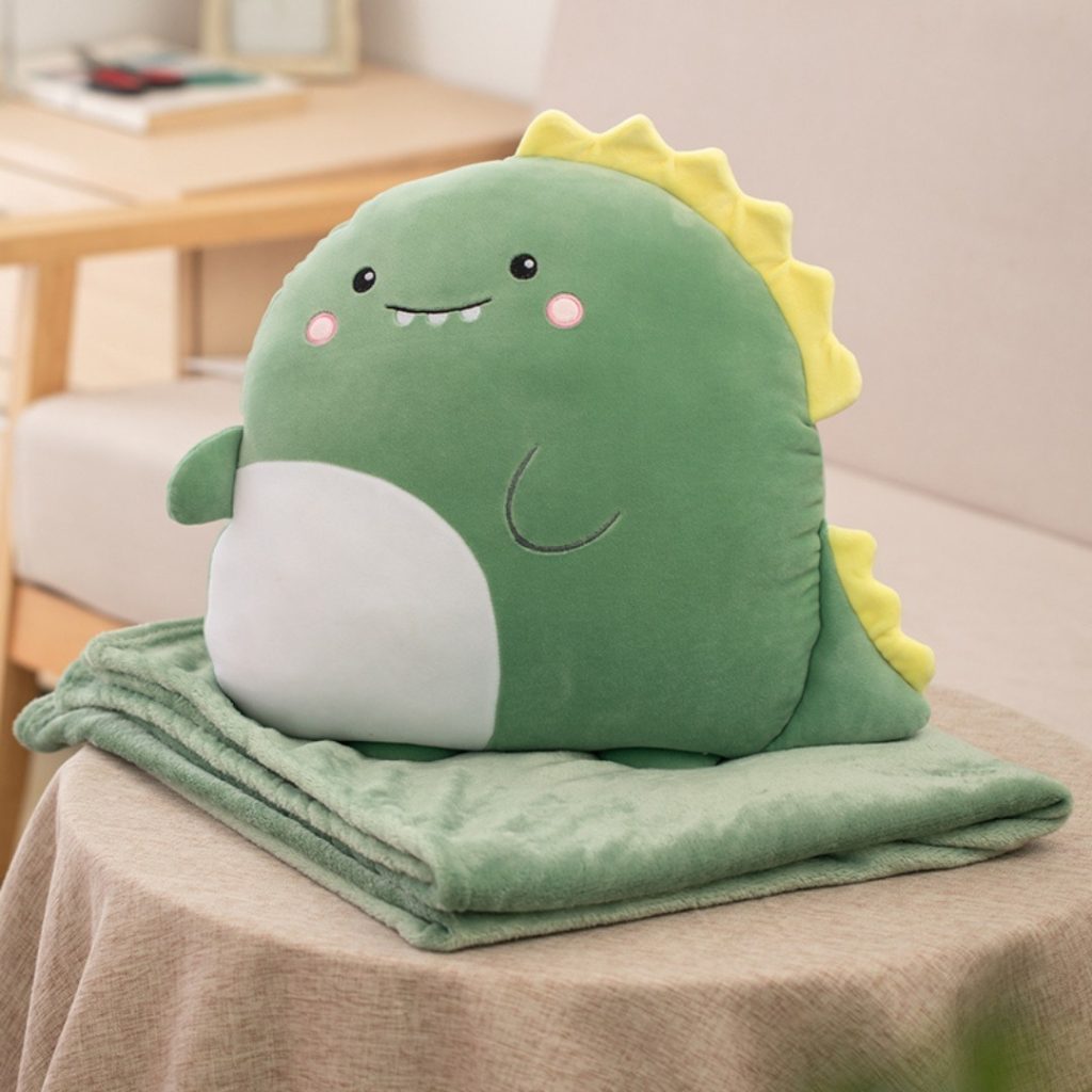 Almohada Peluche Infantil Suave Con Manta Diseños Animales