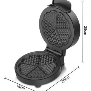 Waflera De Acero Forma Corazón Antiadherente 1000w: imagen 3